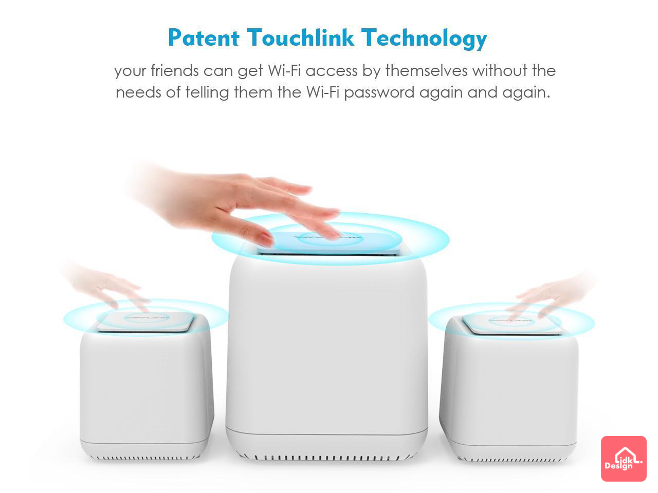 WAVLINK 獨家研發TouchLink專利技術「一拍即連」